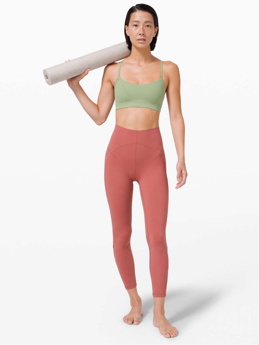 High-Waist Leggings in Dusty Rose size 4
